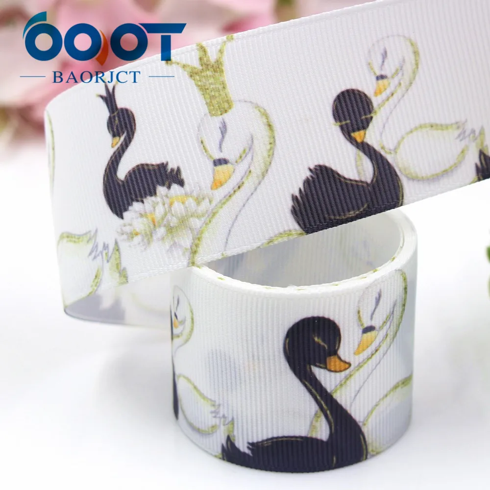 OOOT BAORJCT I-19221-435 38 мм 10 ярдов мультфильм лебедь теплопередачи печатных grosgrain ленты