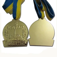 cheap marathon running competition medal customized zinc alloy gold medal