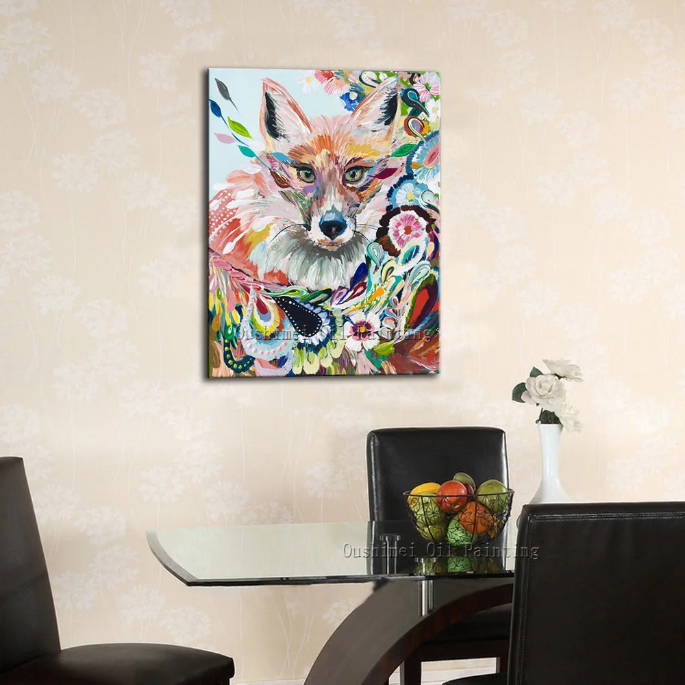 Ручная роспись Современная Картина на холсте недорогая абстрактная животная