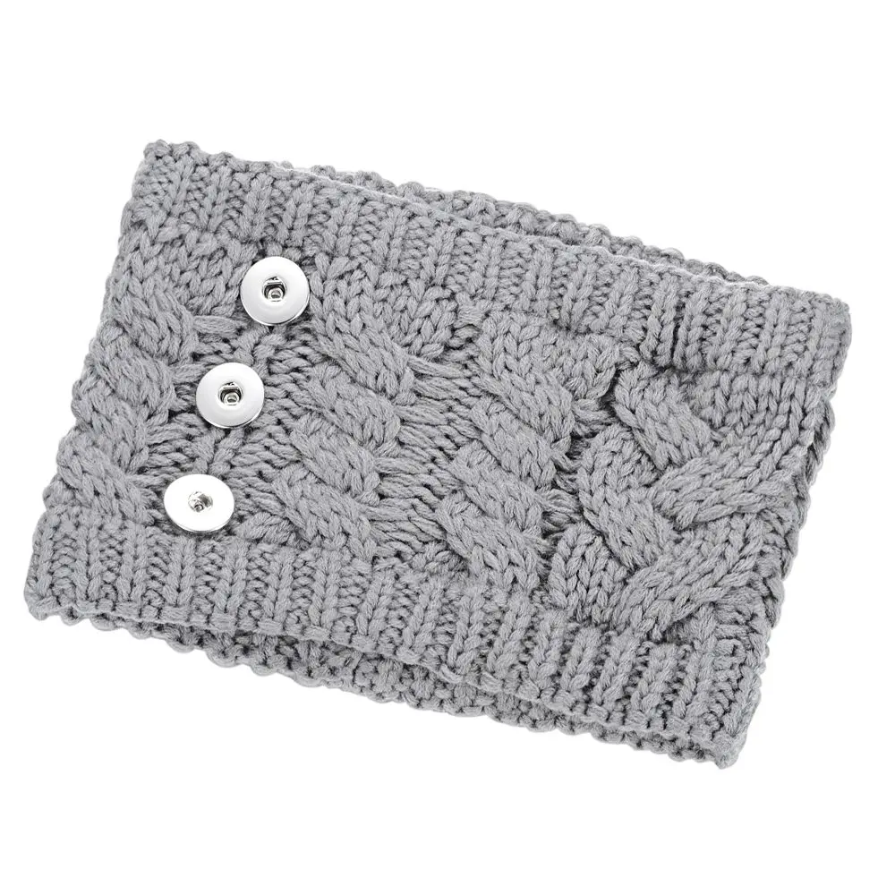 B 4 Colors Snap Button Neck Warm Scarf Necklace Fit 18mm Snap Button for Women Jewelry NN-760 - Окраска металла: B