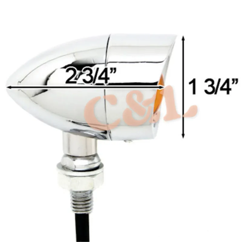 Новинка хромированная металлическая мотоциклетная пуля сигнал поворота