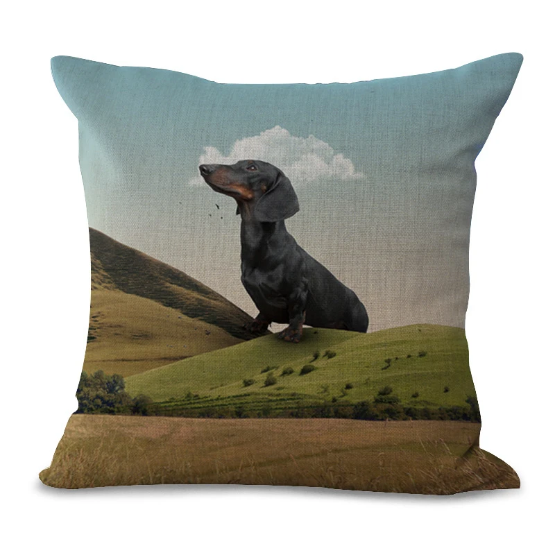 Пледы-подушки Чехлы 45x45cmdecorative подушки dogdog Наволочки хлопок лен для подушек День
