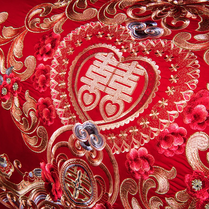 Роскошный классический свадебный комплект постельного белья с цветочной