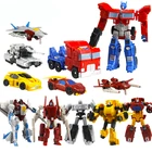 Робот-трансформер, автомобиль, игрушки, экшн-фигурки, пластиковый мини-робот-трансформер, автомобиль, обучающая игрушка для детей, подарок для мальчиков