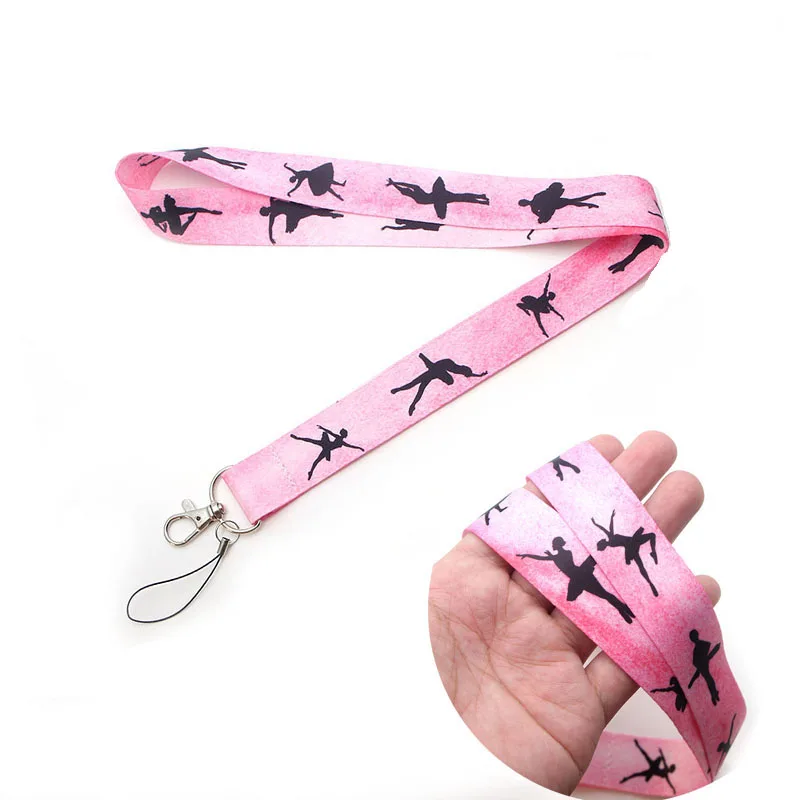 

Ballet girls cute keychain Accessories Safety Breakaway Mobile Phone USB ID Badge Holder Straps Tags Neck lanyards Camera E0528