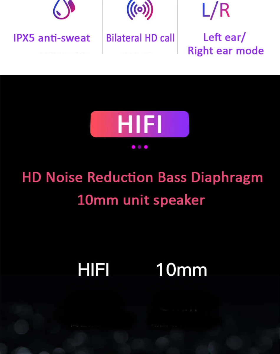 Новые Bluetooth наушники 5,0 настоящие беспроводные Bluetooth наушники стерео Спортивные наушники Bluetooth гарнитура LJ-MILLKEY YZ257