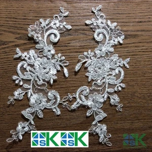 10 шт./упак. 24 см * свадебное платье lace аппликация DIY свадебный головной убор