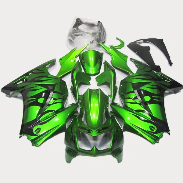 Style10 Впрыска ABS обтекатель комплект Кузов для Kawasaki Ninja 250R EX250R EX250 08-12 2008-2012 - Цвет: Style10