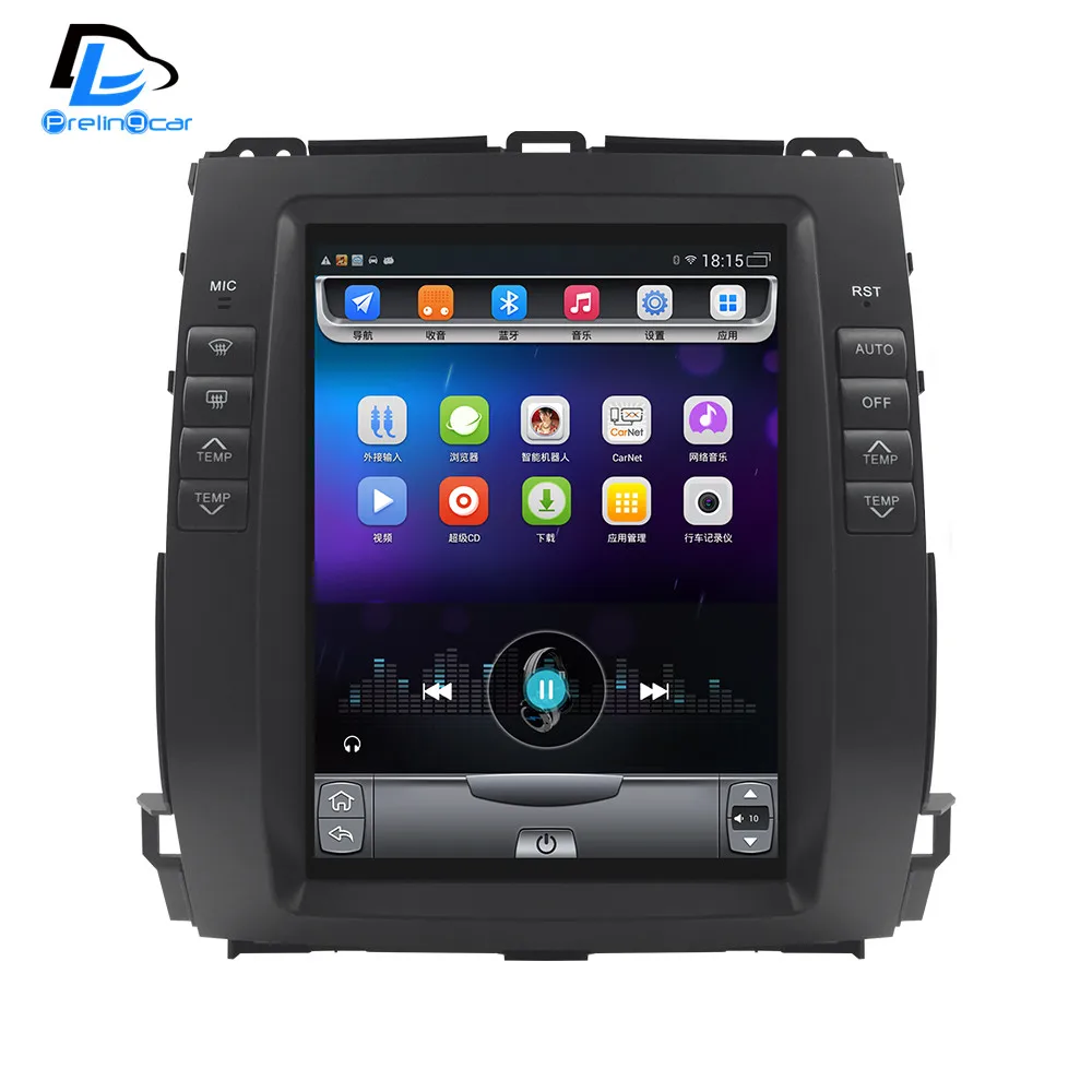 4G Lte 32G вертикальный экран android мультимедиа видео радио плеер для Toyota land crusier prado 2002