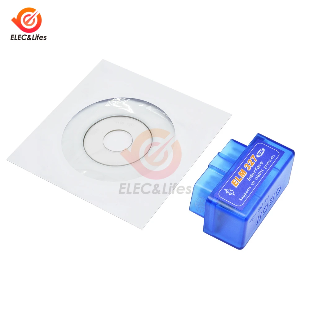 ELM327 V1.5 V2.1 OBD2 OBDII Bluetooth Автомобильный диагностический сканер 12 В считыватель кодов