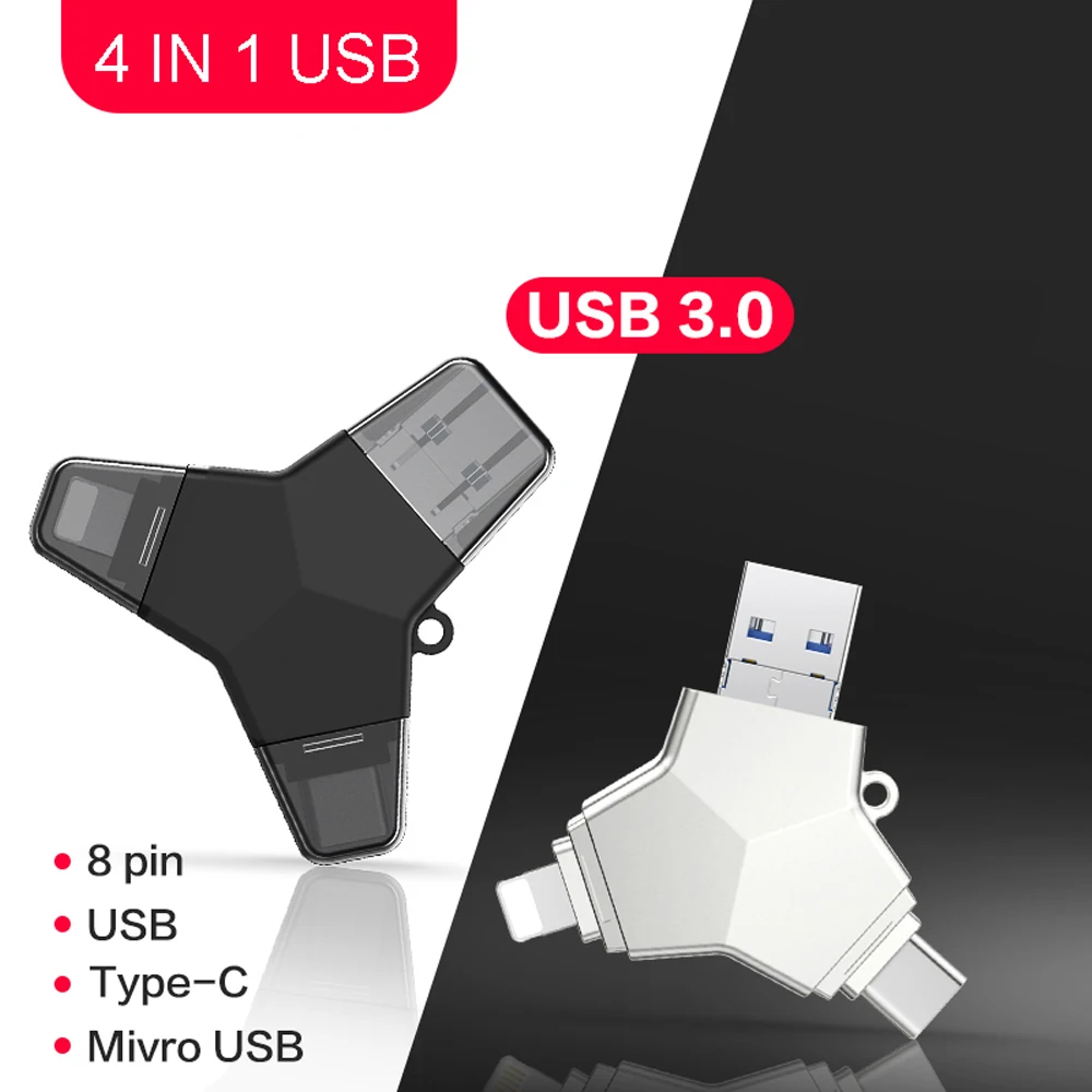 LL TRADER Флешка 3 0 64 ГБ для iPhone флэш диск ключ USB тип c Металл 128 флеш накопитель память