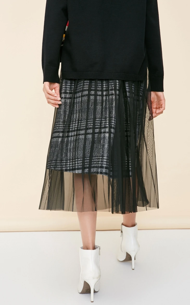 Vero Moda Новая женская OL Gauzy двухъярусная юбка из ткани | 318416509