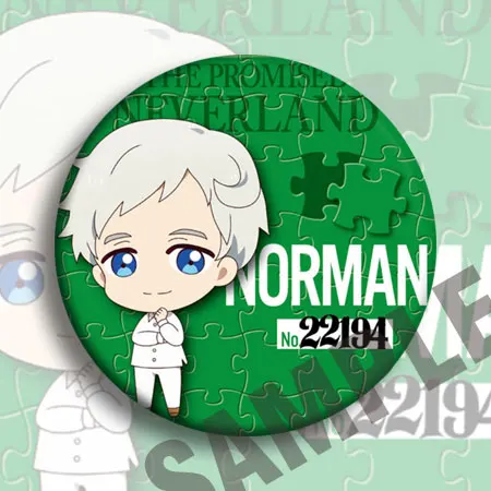 Акриловая брошь с изображением обещанного неверлэна Нормана 58 мм
