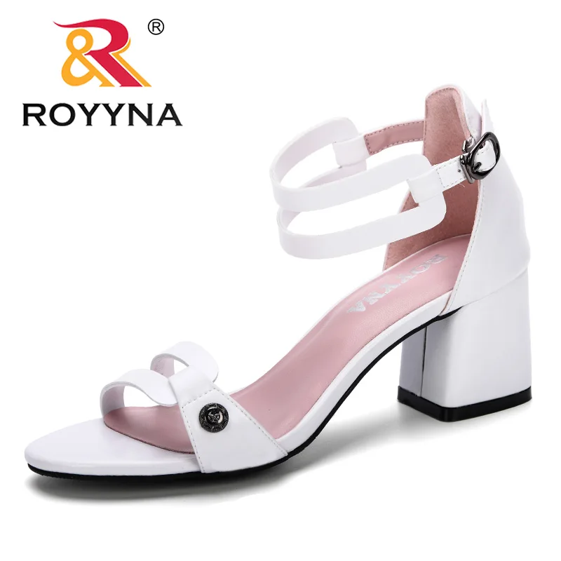 

Женские босоножки с открытым носком ROYYNA, Летние удобные босоножки на высоком каблуке, 2019