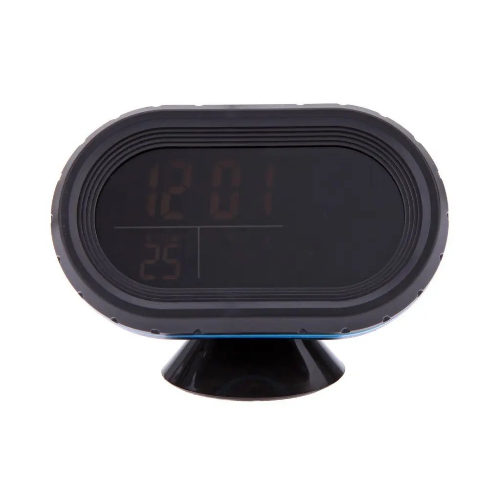 Multi-Function Digital 12V Car Voltage Alarm Temperature Thermometer Clock LCD Monitor Battery Meter Detector - Green |