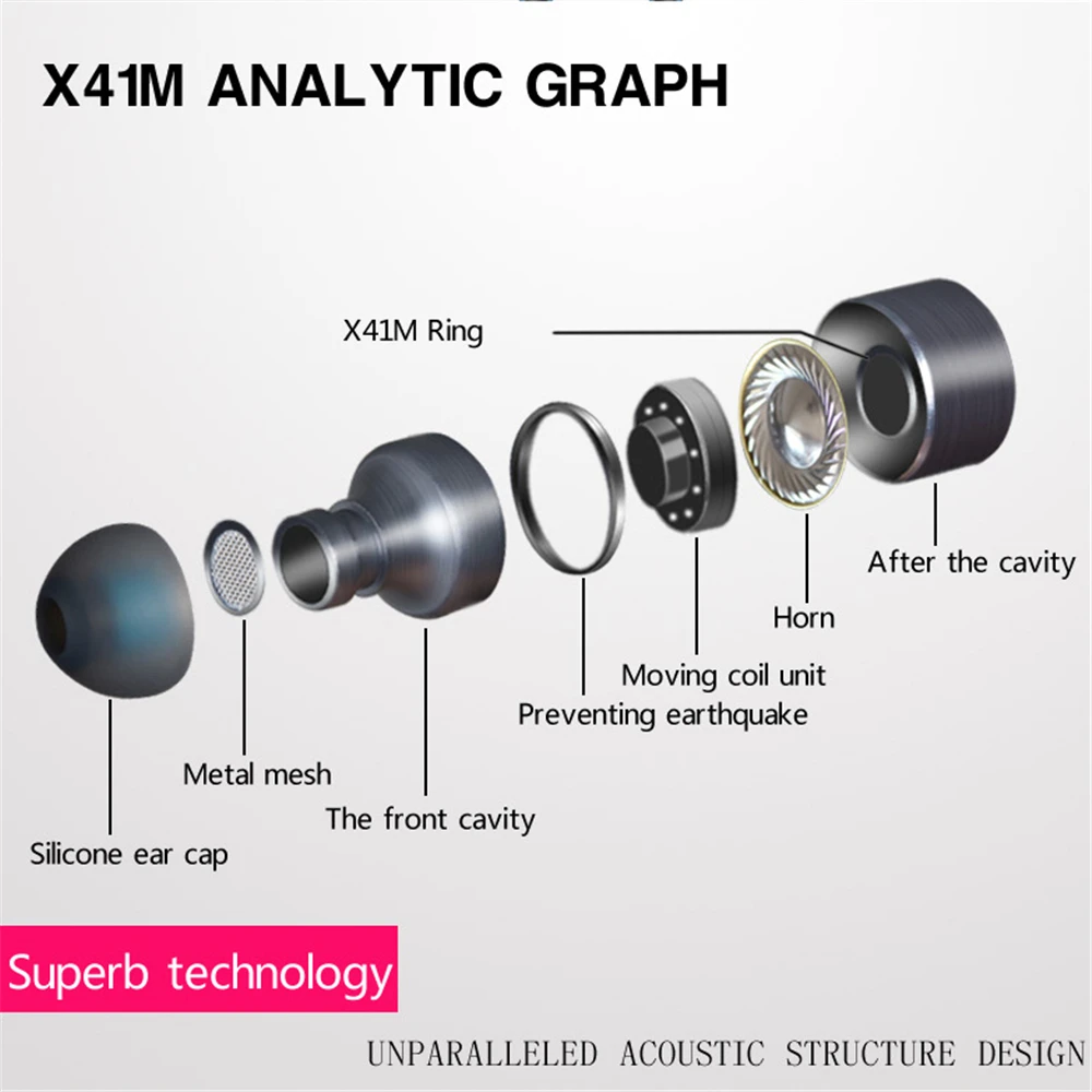 QKZ X41M магнитные наушники HIFI лихорадка наушники-вкладыши переходная гарнитура