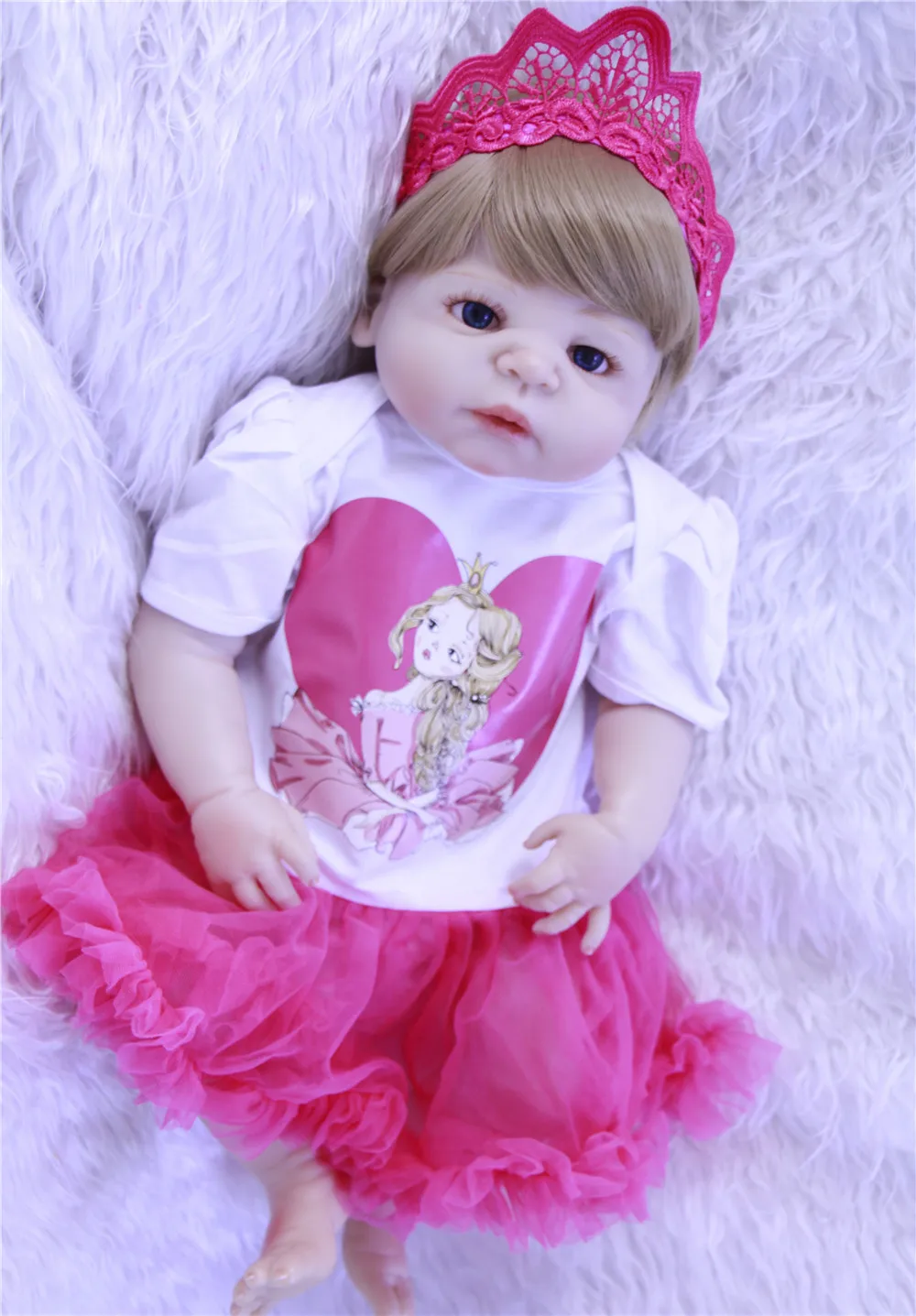 DollMai 22 дюйма полностью силиконовые куклы для новорожденных девочек игрушки