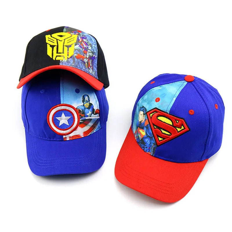 Супермен железный человек паук детские бейсболки модные Snapback мальчиков девочек