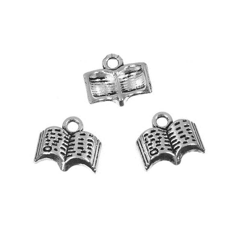 DoreenBeads Подвеска из сплава цинка &quotкнига&quot серебряный цвет в горошек подвески