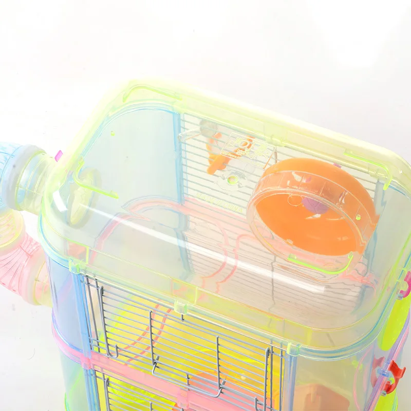 

A1 Small pet supplies multi-layer pet cage travel portable cage transparent hamster cage PP material AP1081050