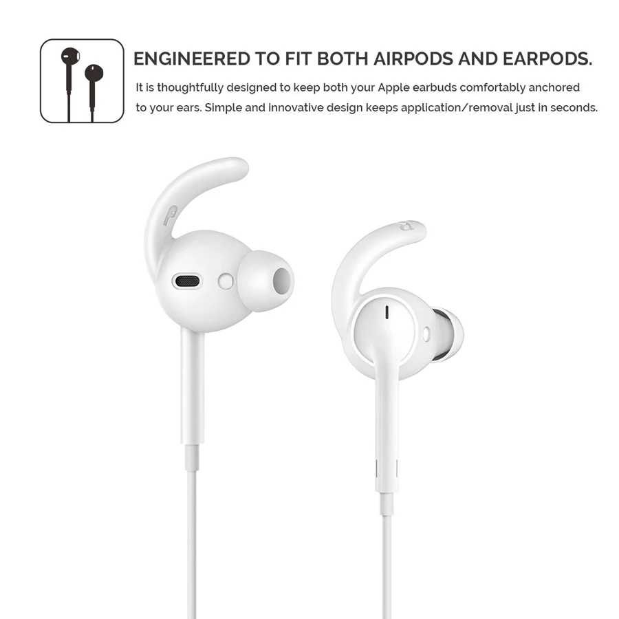 2 пары силиконовые чехлы для наушников Apple Airpods|Аксессуары наушников| |