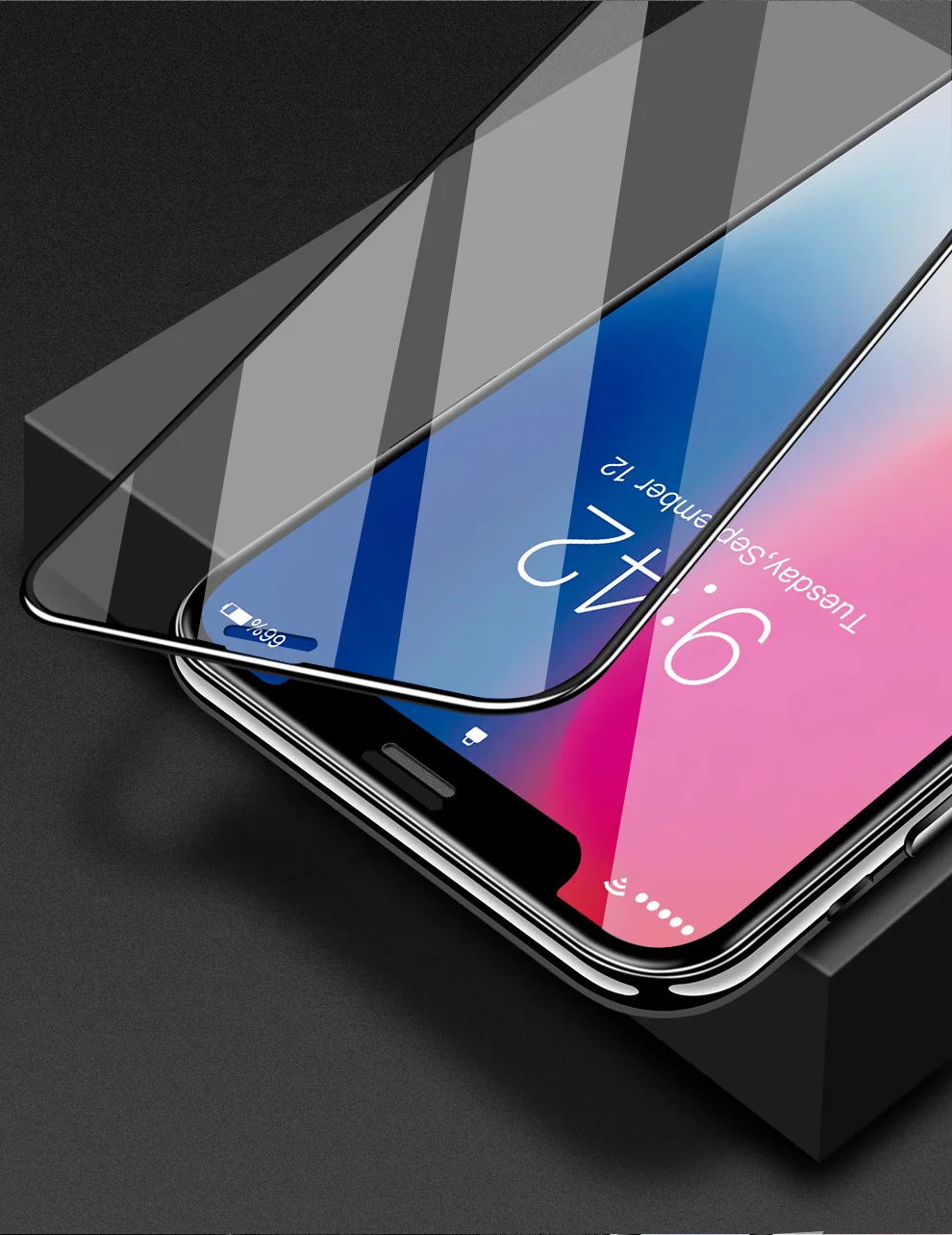 Защита глаз blue ray стекло экран протектор для iPhone X 6 6s 7 8 Xs анти масло полное
