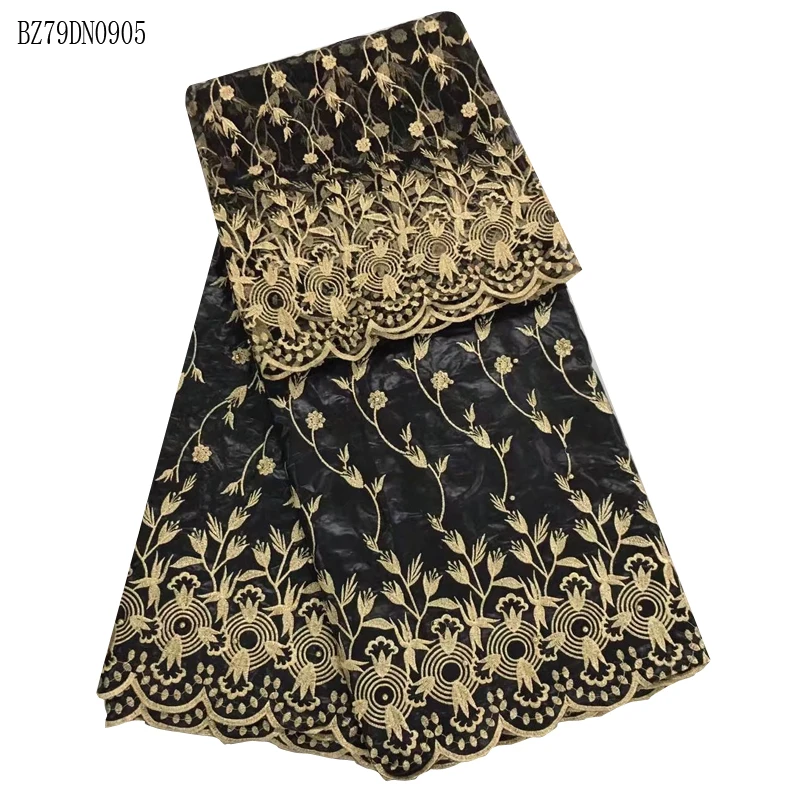 African bazin riche getzner 2017 high quality embroidered Applique lace textil fabric for wedding material 5+2yard BZ79DN01 | Дом и сад