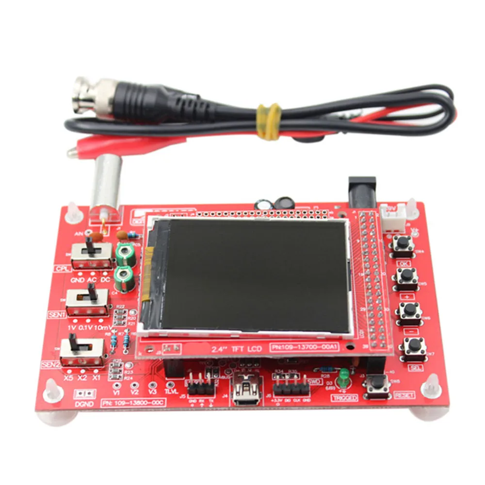 Цифровой осциллограф TFT DSO138 2 4 дюйма комплект с DIY деталями + зонд детали для