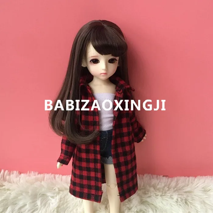 Одежда для куклы 1/6 Bjd одежда в клетку рубашка Blyth подходит Pullip blyth Licca Momoko Azone ICY