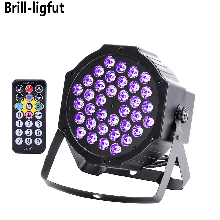 18 Вт 36 Вт DMX512 УФ светодиодный сценический свет авто звук активный Ультрафиолетовый черный свет Par свет для рождественского проектора DJ Бар Вечерние