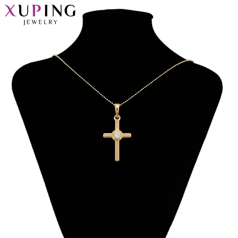 Xuping Кулон позолоченный Темперамент для женщин в форме креста ювелирные изделия