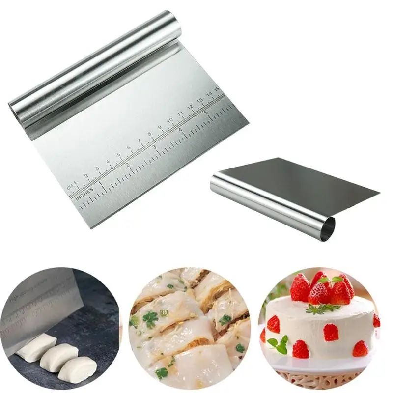 1 шт. безопасный Градуированный кухонный скребок для теста нож разделитель мука