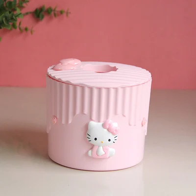 H Hello kitty, мультяшная коробка для салфеток, настольная, офисная, кухонная, рулонная, держатель для бумаги, KT Cat, диспенсер для бумажных полотенец, чехол для туалетной бумаги, Органайзер - Цвет: H