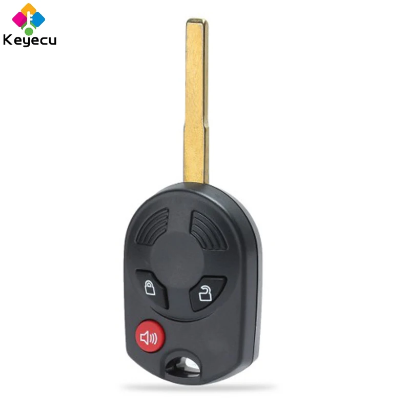 KEYECU сменный дистанционный чехол для ключа автомобиля с 3 кнопками и HU101 Blade - FOB Ford