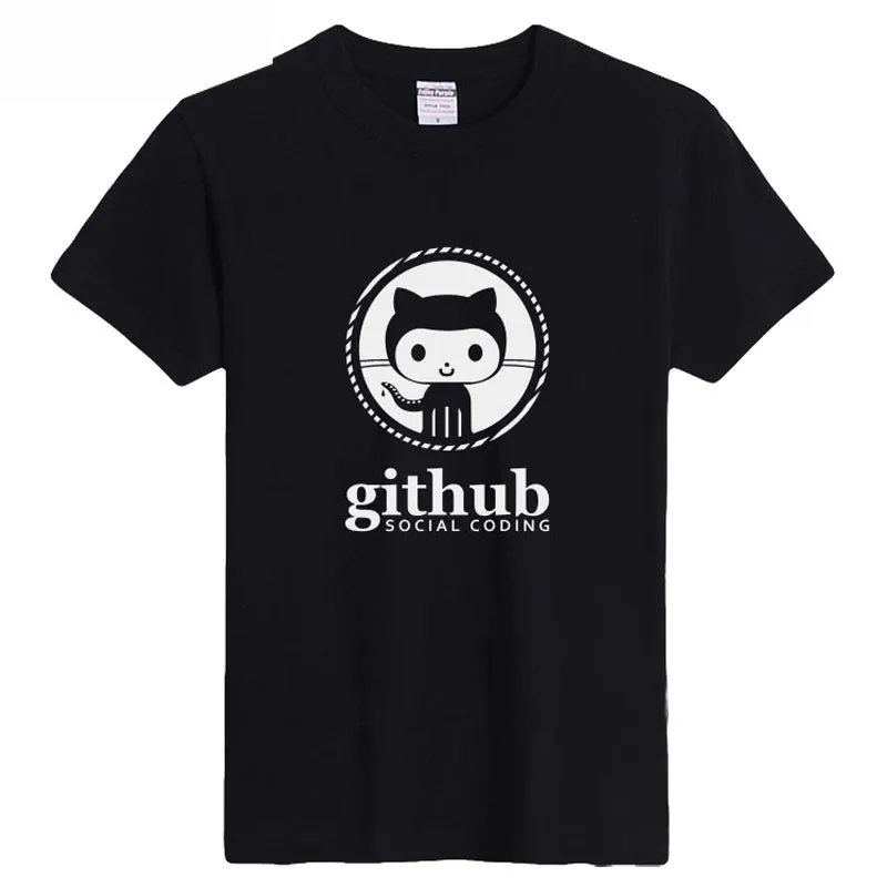 GEEK Linux программист Github Social Coding Geek мужские Модные футболки с круглым вырезом 100%