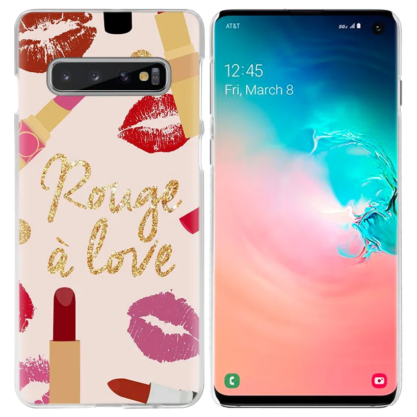 Макияж помада для любимых чехол для samsung Galaxy S10 5G S10e S9 S8 M30 M20 M10 J4 J6 плюс J8 Примечание 8 9 Ясно Жесткий чехол телефона