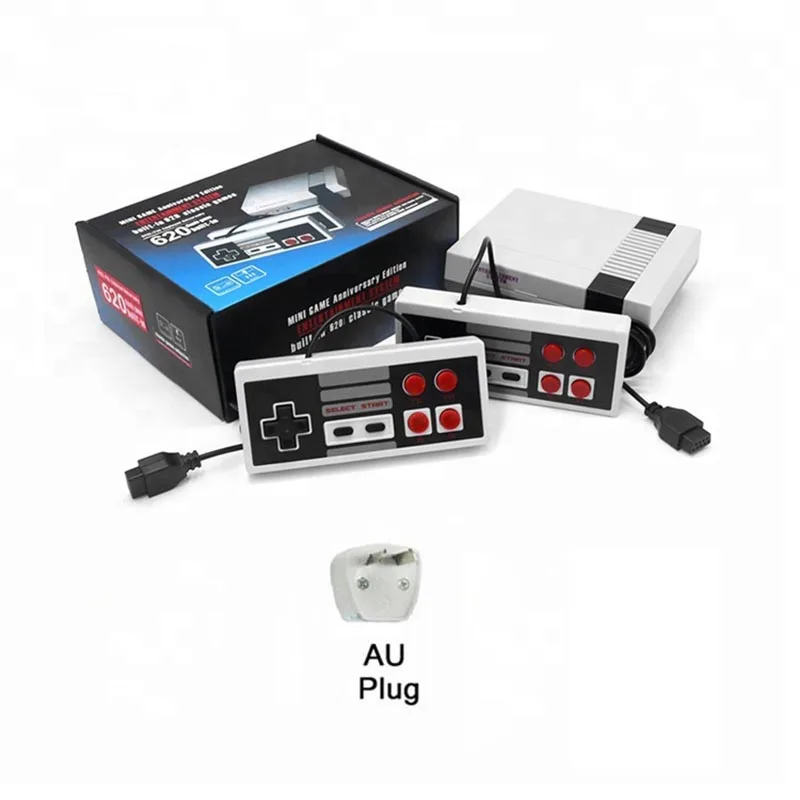 AU Классическая Мини-игровая консоль NES, ТВ игровая консоль, 8 бит, Ретро стиль, встроенные 620 игр, AV, ручной игровой плеер, семейный отдых - Color: AU