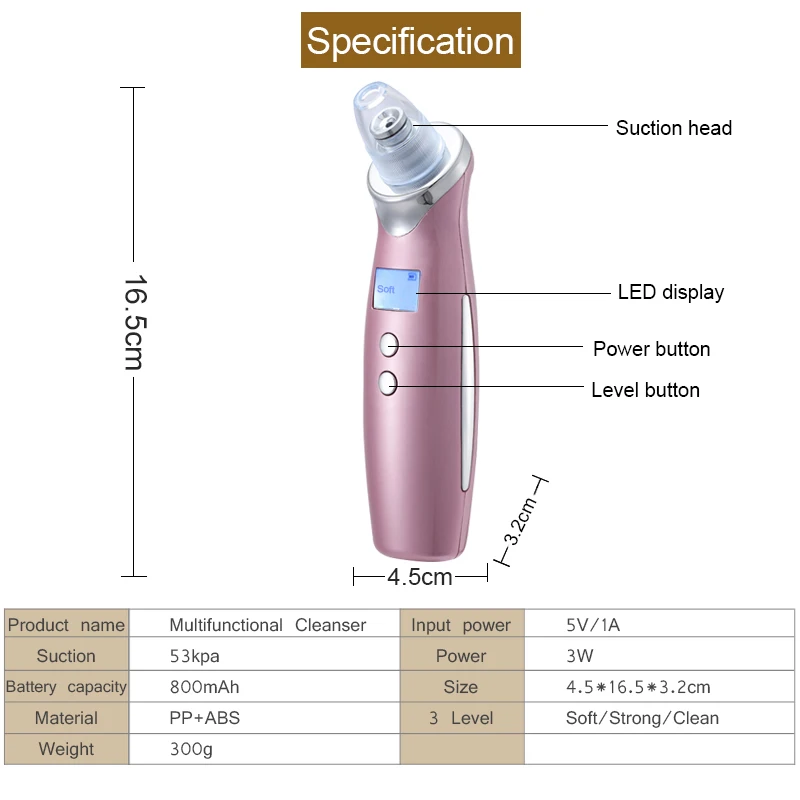 Косметический очиститель для лица удаление угрей вакуумный Комедо Алмазная