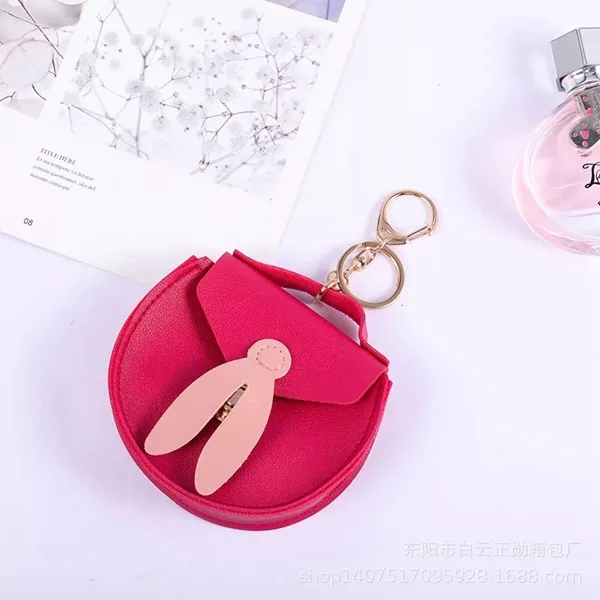 Rabbit ears-Rose Кошельки супер мини модные сумки Kawaii Мультфильм Дети Портмоне Сумочка для ключей, карточек подарок для девочек и женщин - Цвет: Rabbit ears-Rose