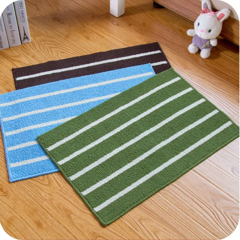 3 цвета полосатый тканевый коврик для ванной нескользящий 42*65 см|rug fabric|mat for