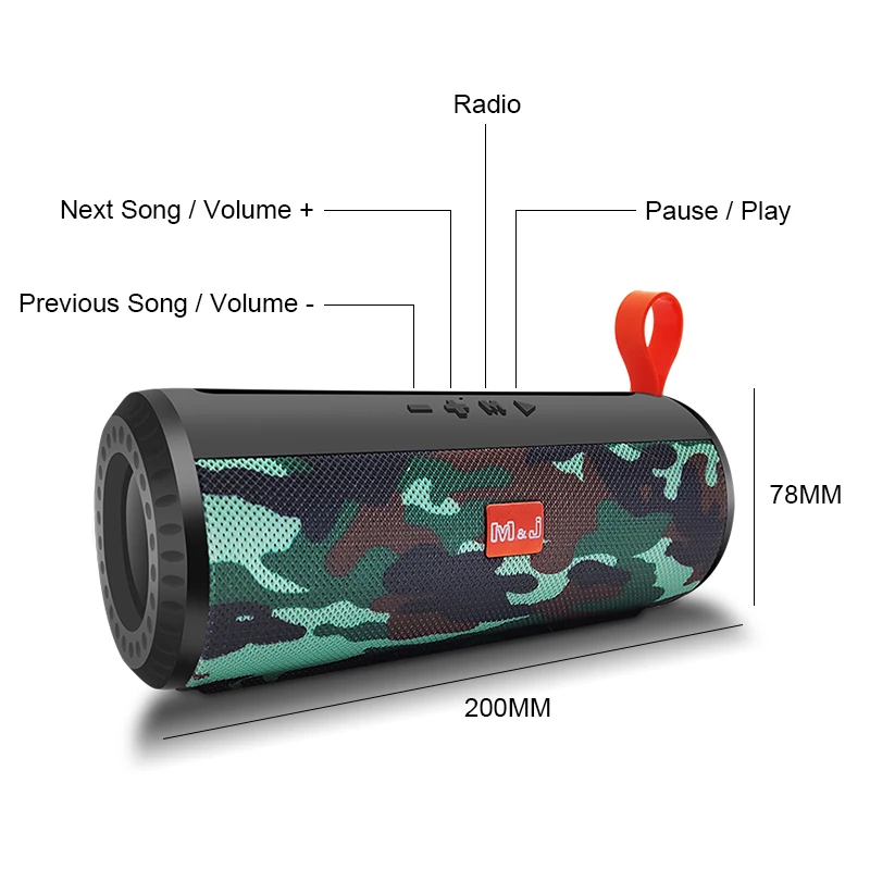Портативная Bluetooth Колонка M & J 10 Вт беспроводная звуковая система 3D стерео музыка
