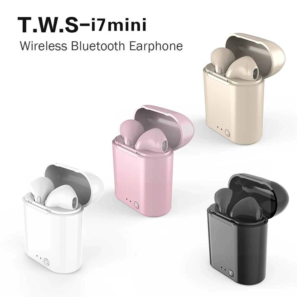 i7 Mini Wireless Bluetooth Earphone for Andriod iPhone listen to music phone call sport stereo earbud earset with charging box |