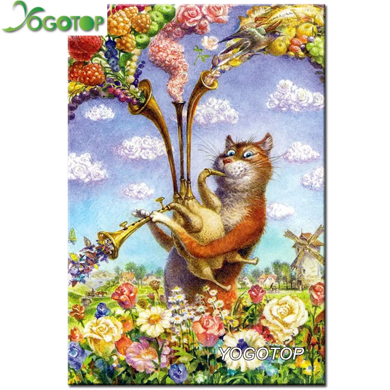 Вышивка сделай сам алмазная живопись вышивка крестиком домашний декор кот