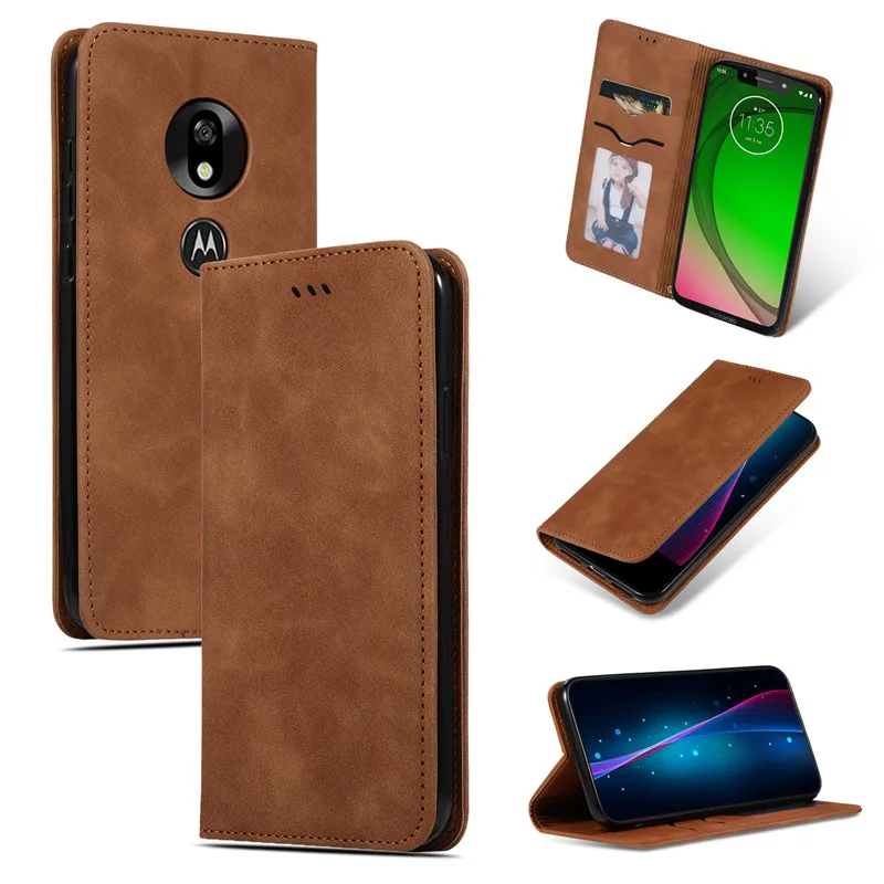 Кожаный чехол-бумажник G7plus G7play для Motorola Moto G7 Plus механизм EU US держатель карт на магнитах подставка обложка для книг Coque