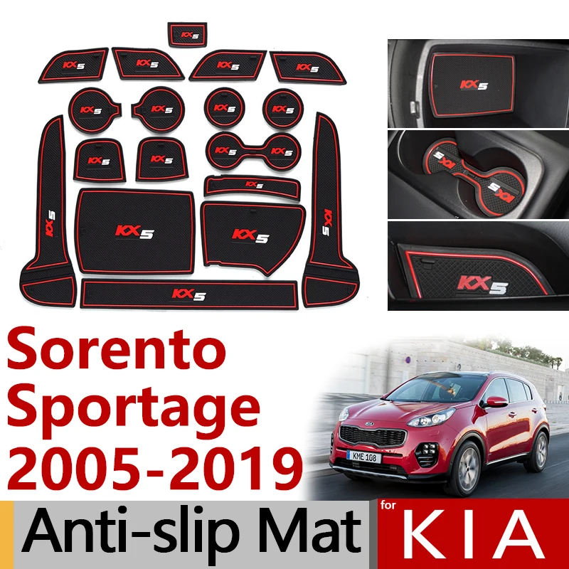 Противоскользящий резиновый подстаканник для KIA Sorento XM UM Prime Sportage JE KM SL QL