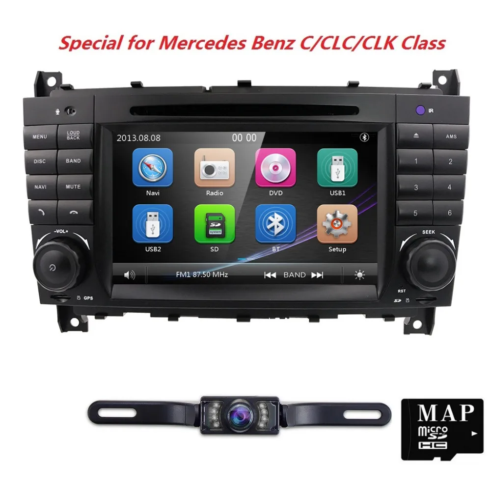Hizpo 7 дюймов Автомобильный DVD Авторадио плеер для Mercedes Benz C Classs CLC W 203 CLK 209 C180 C200 C220 C240