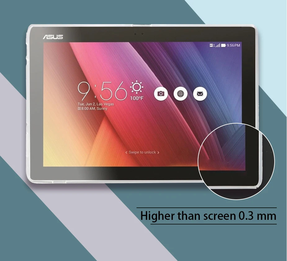 Чехол для планшета Asus ZenPad S 3S C 7,0 8,0 9,7 10 Z301ML Z300C Z170CG Z380M Z500KL Z170CG Z580CA Zen Pad Мягкий силиконовый чехол