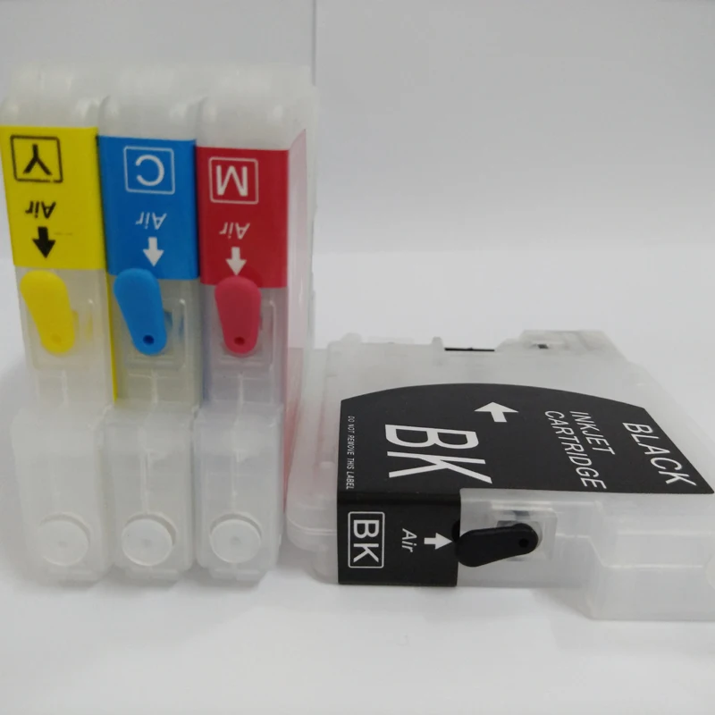 Einkshop LC11 LC16 LC38 LC61 LC65 LC67 LC980 LC1100 LC985 Заправляемый картридж для Brother DCP J140W 145C 165C 185C|ink