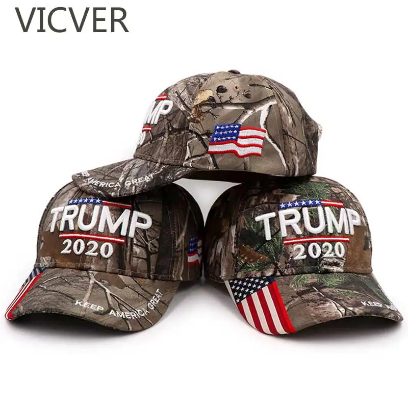 Мужская и Женская Бейсболка Trump 2020 камуфляжная Военная бейсболка с вышитым