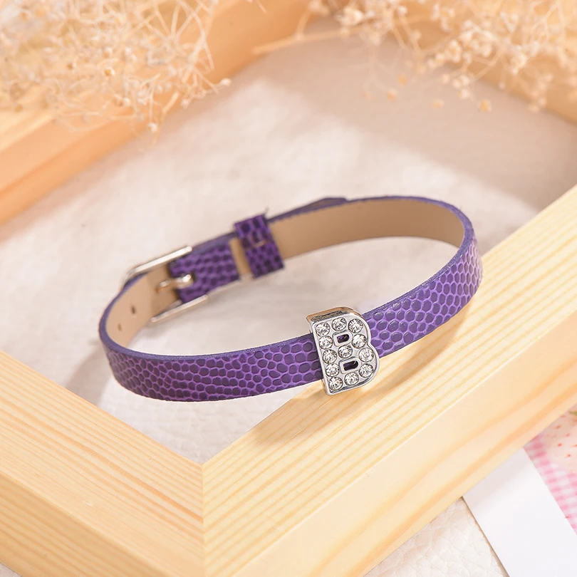 IYOE DIY Кристалл A-Z 26 Браслеты с буквами для женщин и мужчин детский браслет Шарм Начальная именной браслет индивидуальный подарок вечерние ювелирные изделия